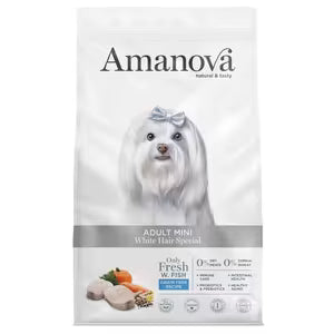 Amanova Dog Adult Mini White Hair Special 2kg