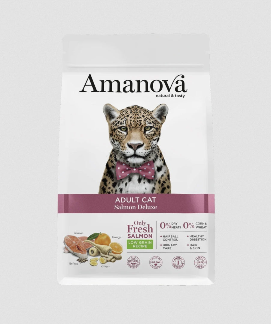 Amanova Cat ADULT Salmon Deluxe łosoś - sucha karma dla kota 1,5kg