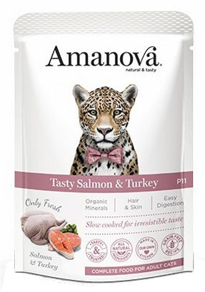 Amanova Tasty Salmon & Turkey - karma dla kota łosoś i indyk 85g