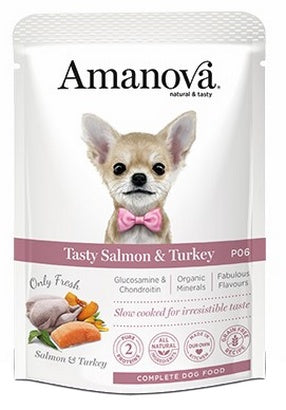 Amanova Dog Adult Tasty Salmon & Turkey - łosoś i indyk saszetka 300g