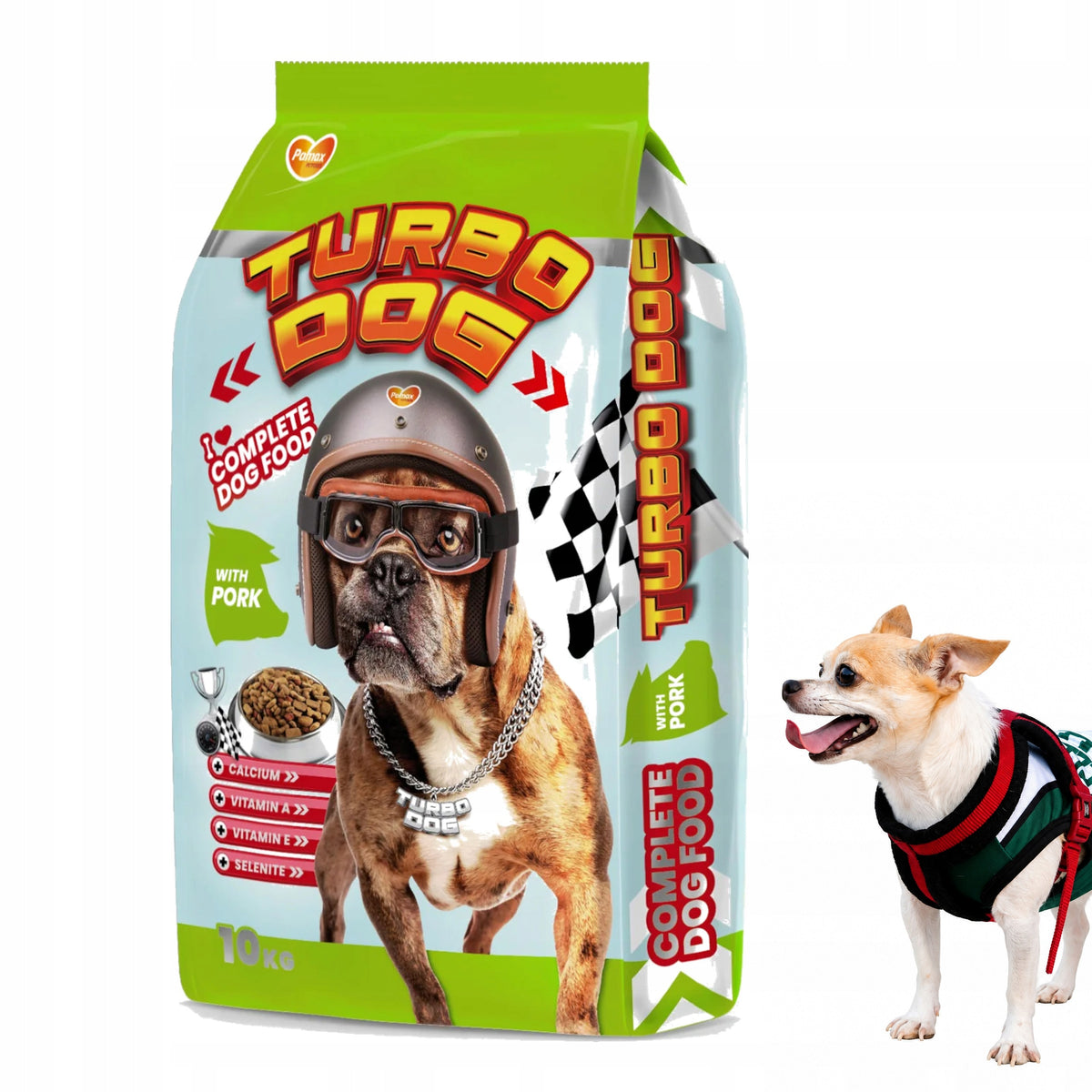 TURBO DOG - Karma sucha dla psa o smaku WIEPRZOWINY z Witaminami 3 kg